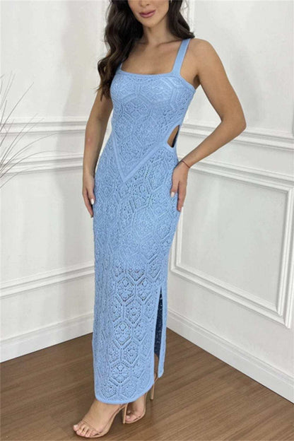 Elysian Glow Backless Dress