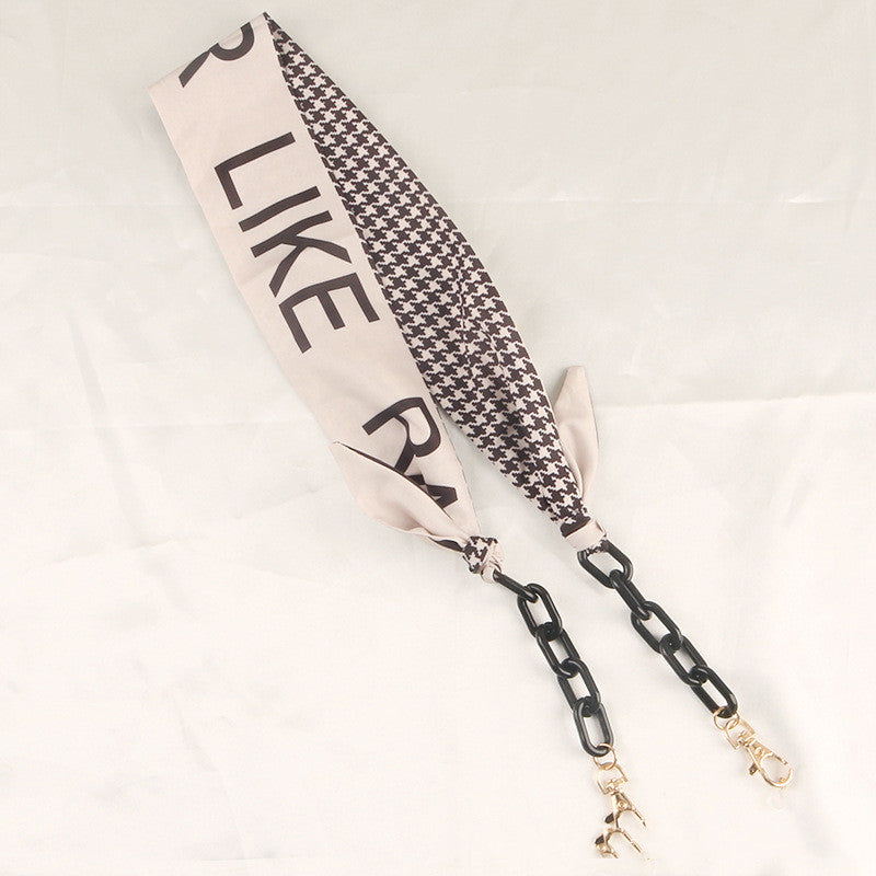 Printed Silk Scarf Eye Chain Hat Windproof Pendant