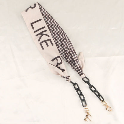 Printed Silk Scarf Eye Chain Hat Windproof Pendant
