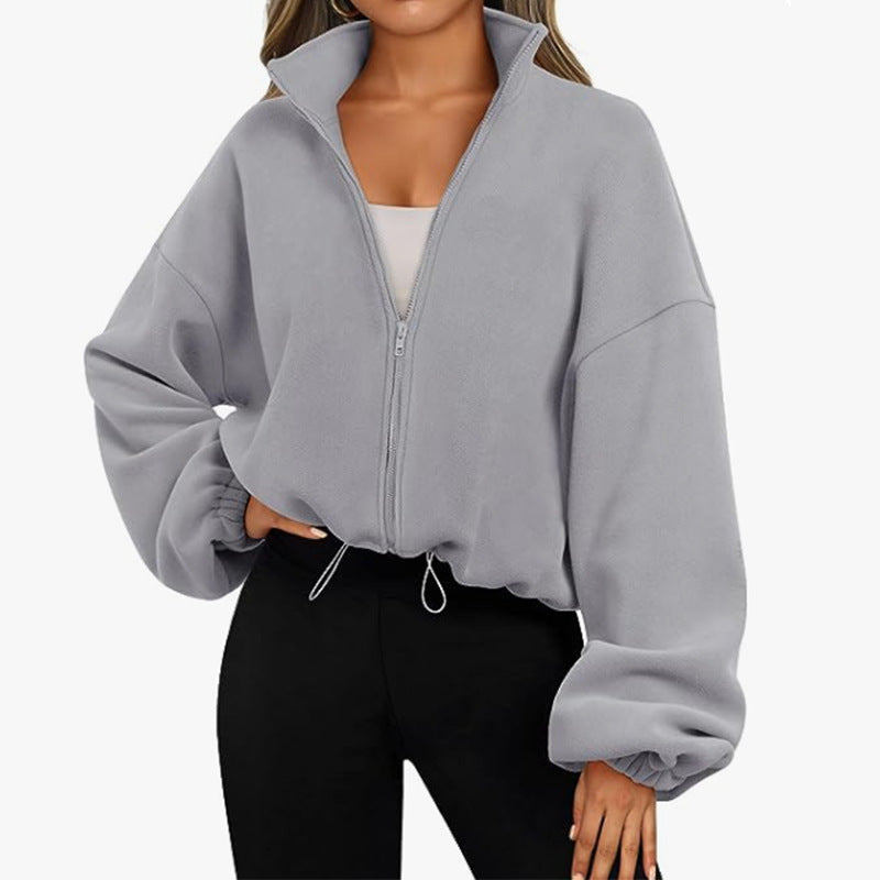 : EaseLuxe Zip Cardigan