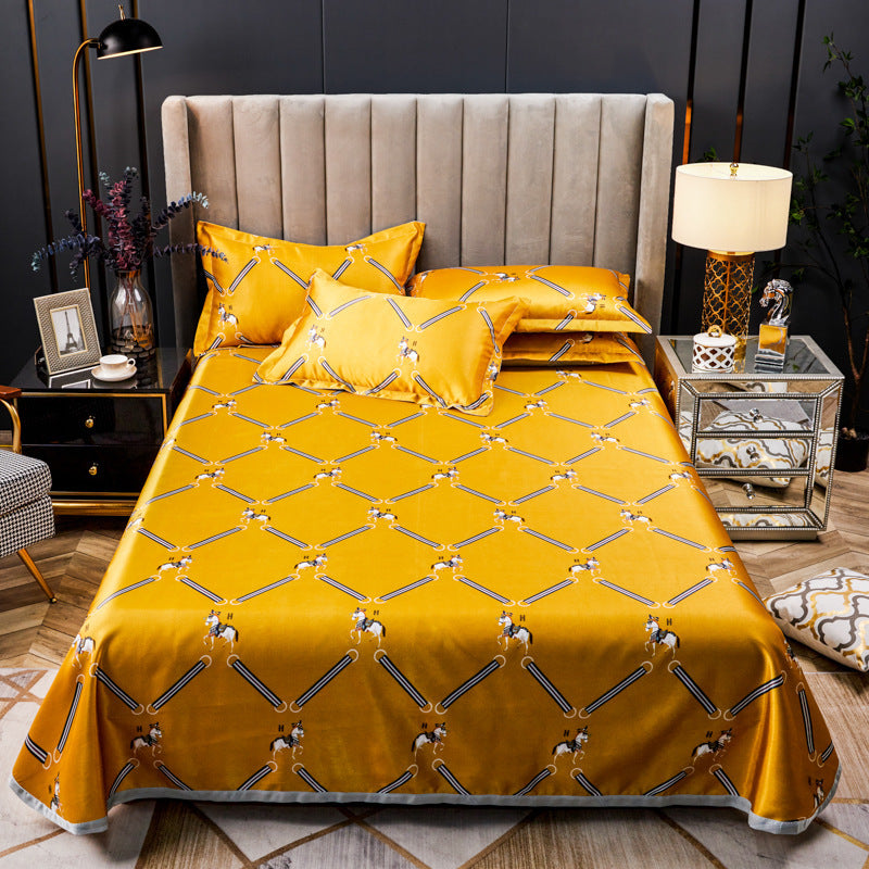 Machine Washable Three-piece Ice Silk Mat