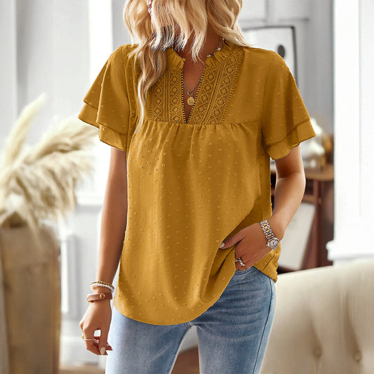 Isla Flare V-Collar Blouse
