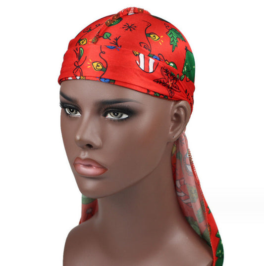 Silk Printed Long Tail Hat