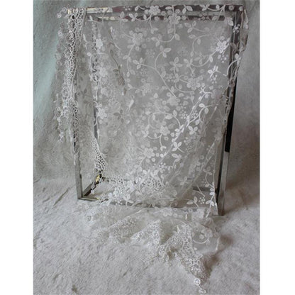 Fashion Hollow Lace Rose Burnt Triangle Silk Scarf