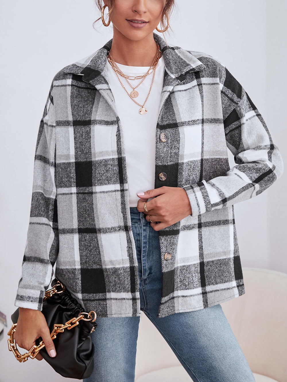 PlaidÉlan™ Wool Cardigan Coat