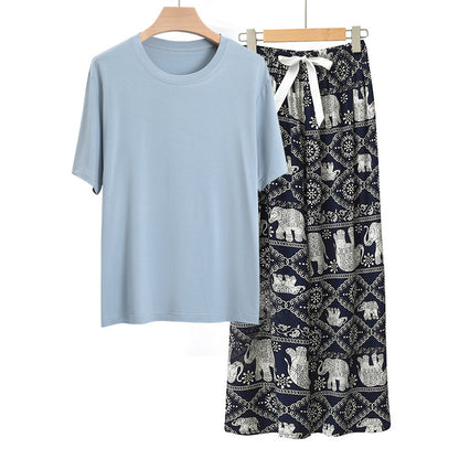 Homewear Pajamas Suit Women's Modal Cotton Silk