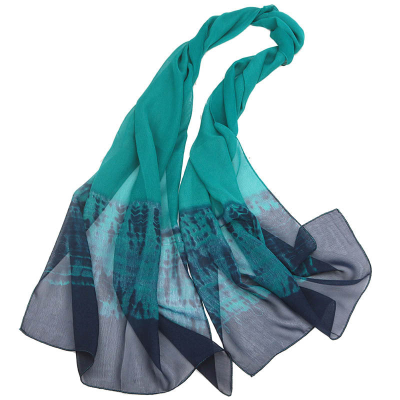 Women's Versatile Gradient Color Silk Scarf