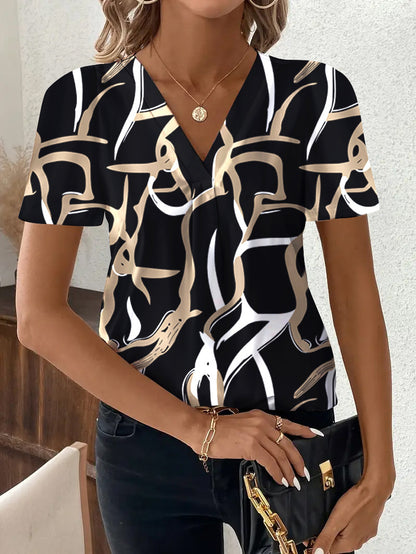 PrintMuse V-Neck Top