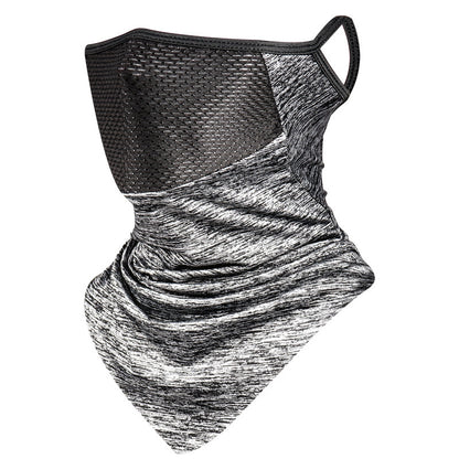 Summer Ice Silk Sunscreen Riding Ear Mask Breathable
