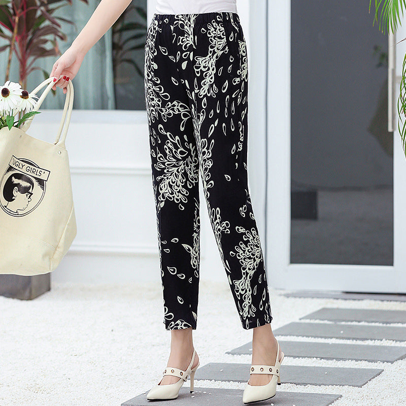 Large Size Cotton Silk Pants Thin Section