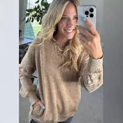 RusticEase Washed Cotton Sweater