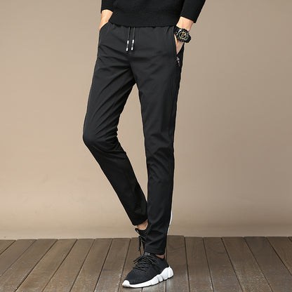 New Summer Thin Ice Silk Daddy Pants Men's Casual Pants