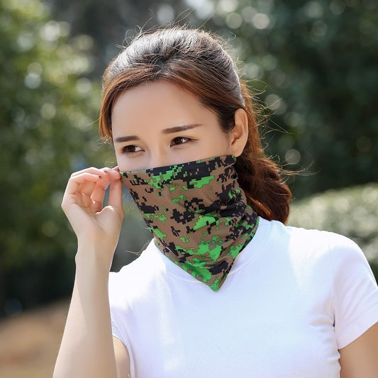 Cycling Sunscreen Mask Ice Silk Headscarf