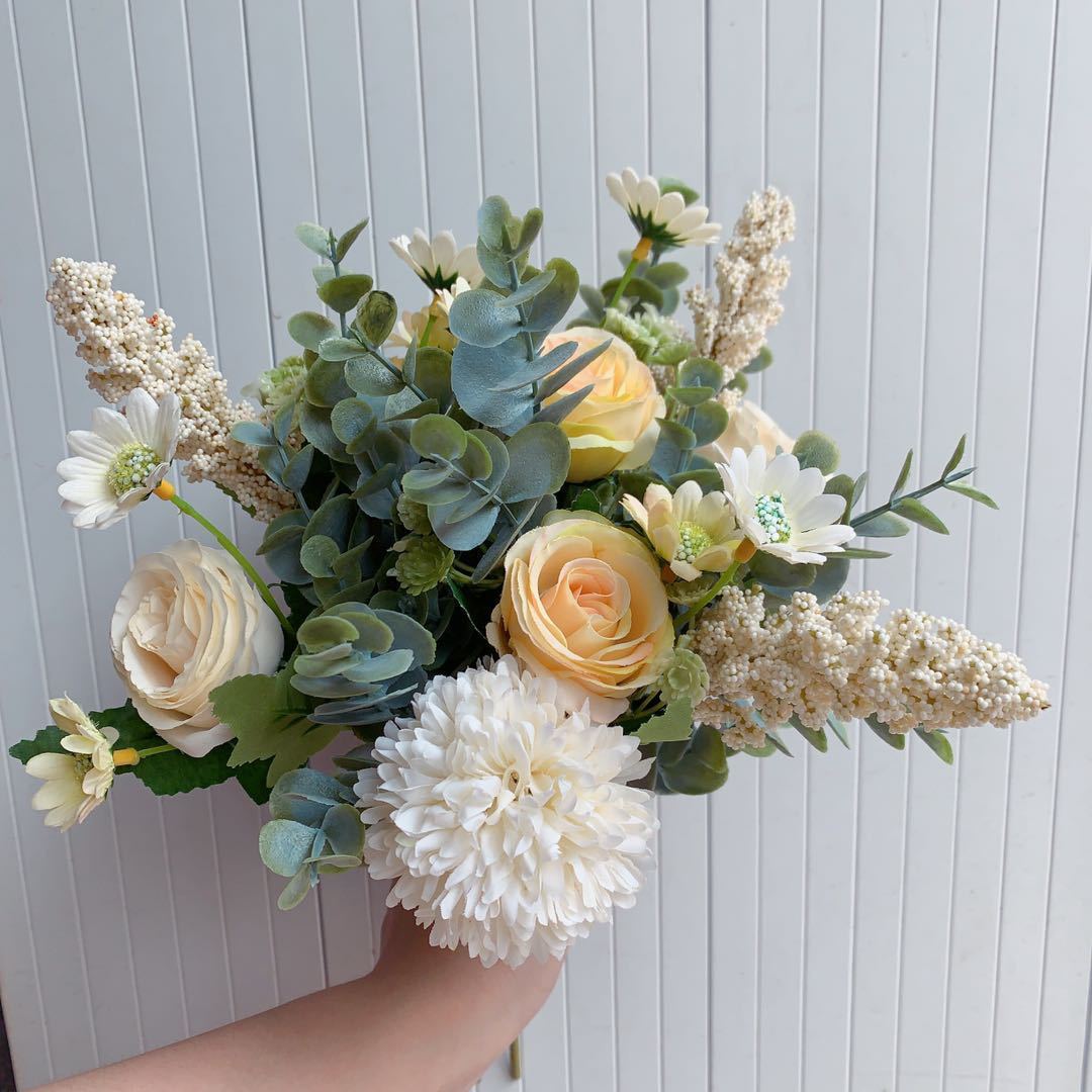 Handwritten Bouquet Decoration Artificial Flower Silk