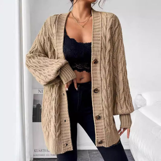 Velmira Button Knit Coat