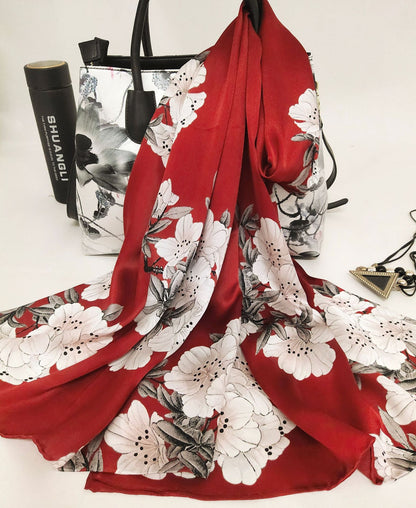 Ladies Fashion High-end Silk Scarf Shawl