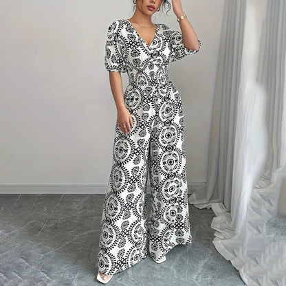 Vellára™ Smocked Elegance Jumpsuit