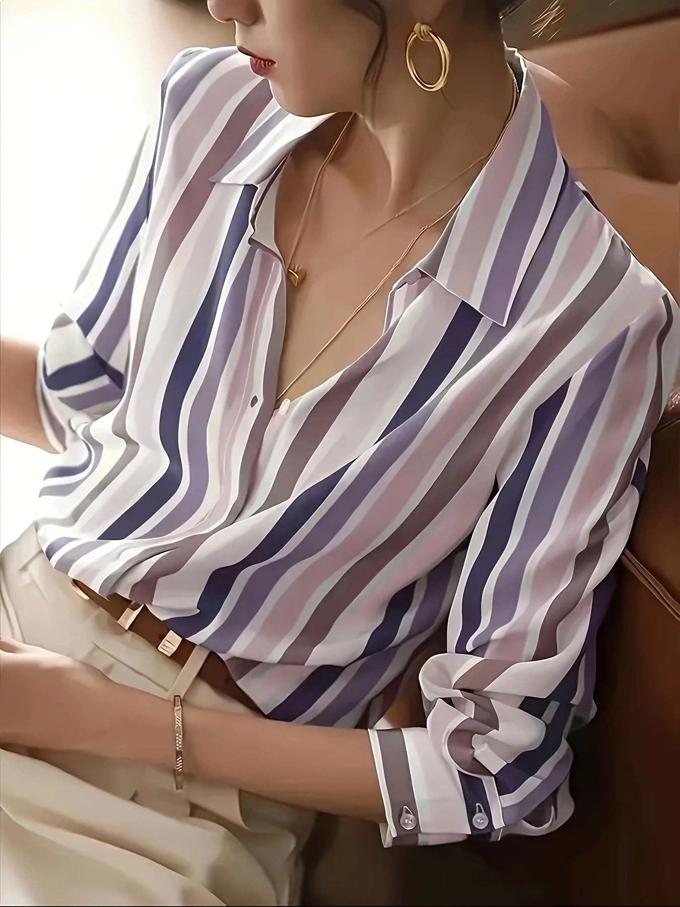 Elowyn StripeForm Shirt