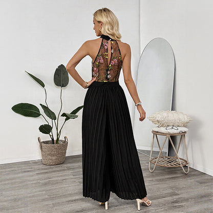 : Lacera Luxe Halter Jumpsuit