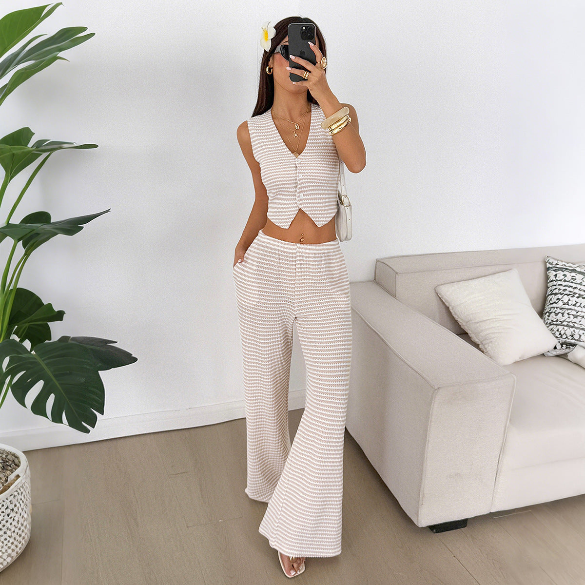 Sundrift Buttoned Vest Set