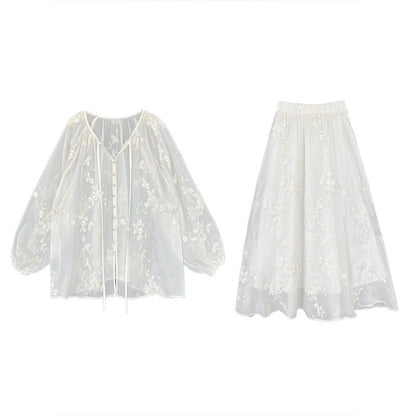 Jade Whisper Embroidered Set