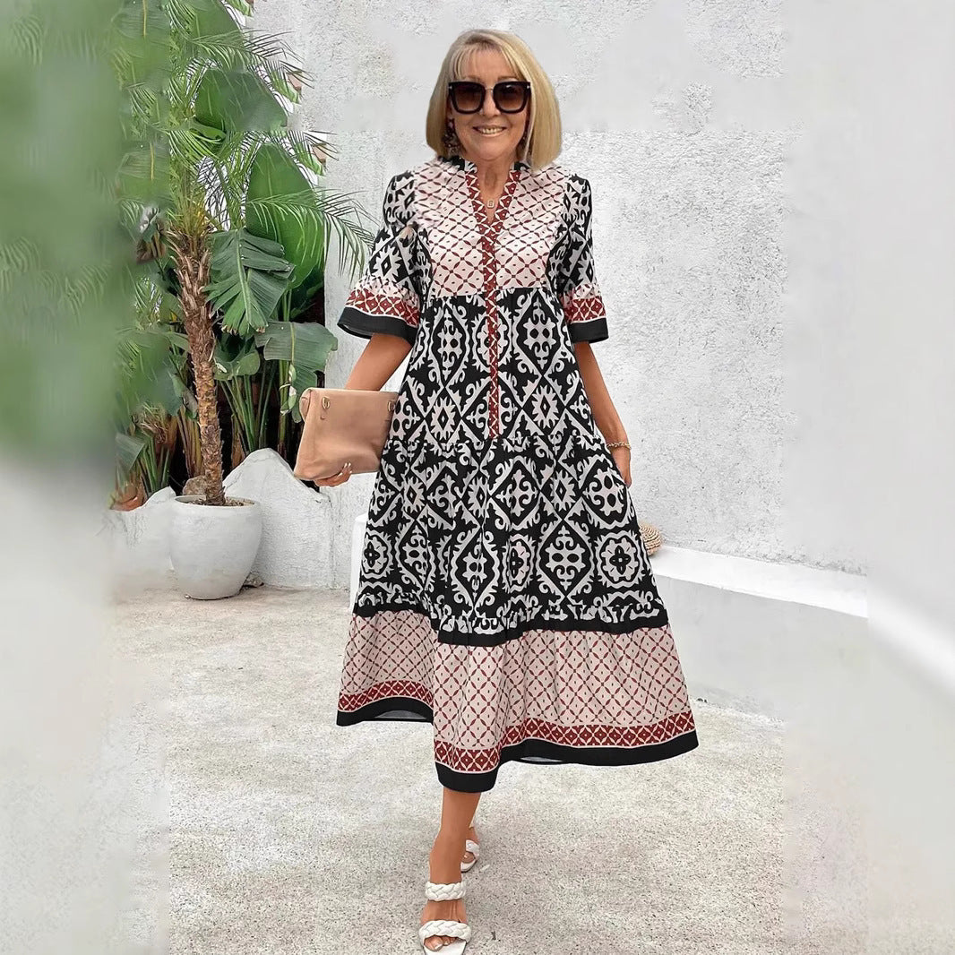 Aura Drift Plus Size Maxi Dress