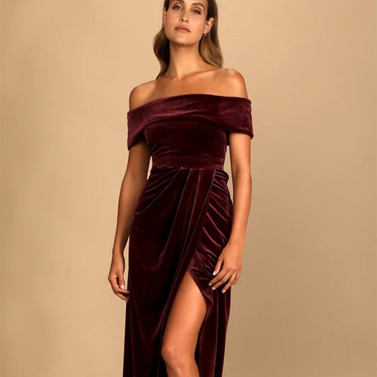 The Aurelia Luxe Off-Shoulder Dress