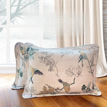 Flower Cotton Quilted Embroidered Pillowcase