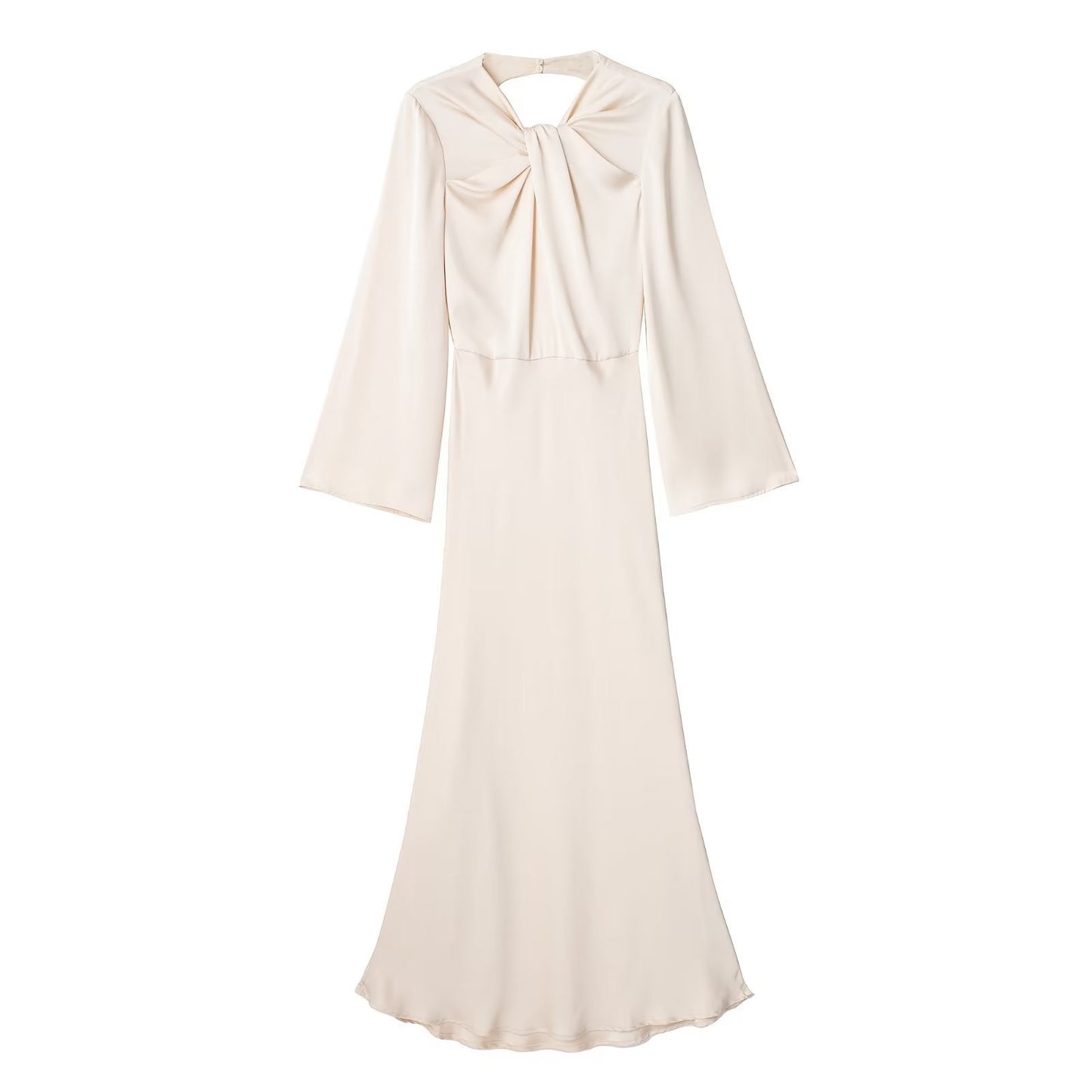 Spring Design Niche Silk Satin Texture Dress