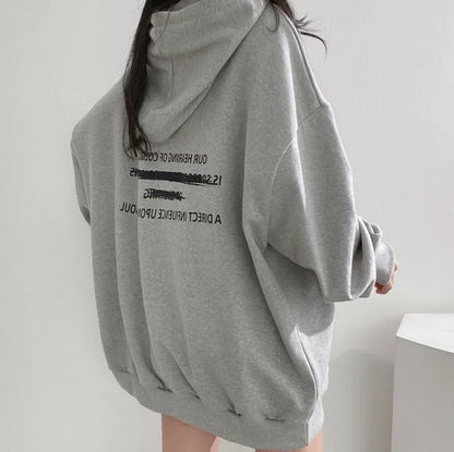 Velvet Padded Hooded Sweatshirt Women's Coat