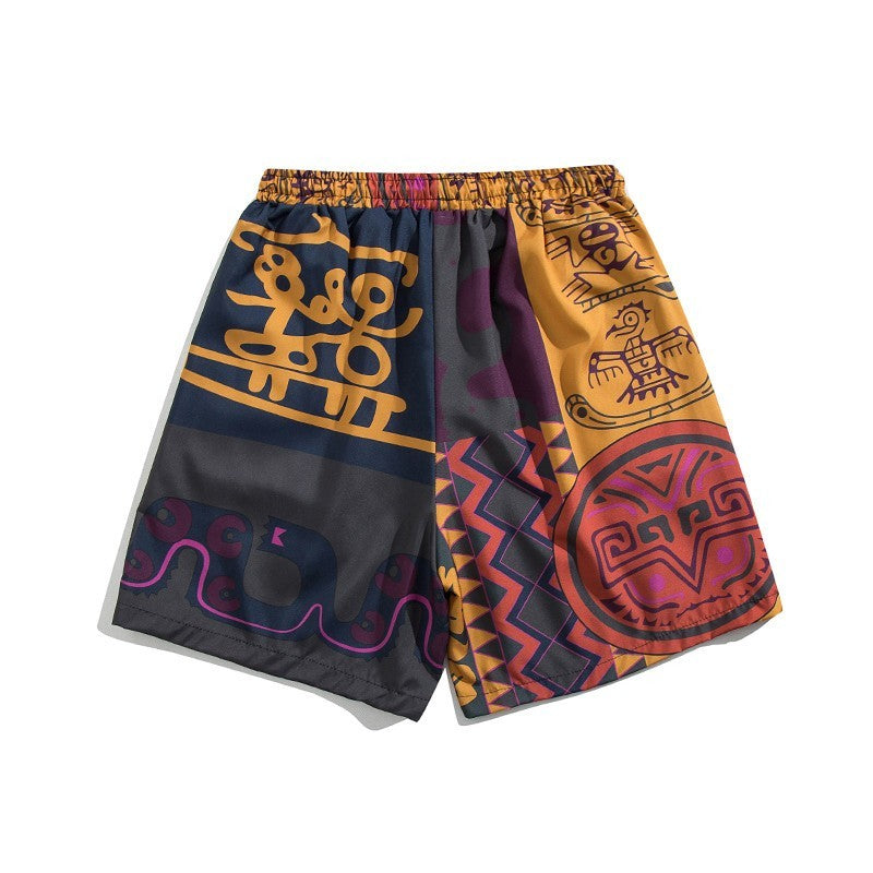 Summer Casual Retro Ice Silk Shorts