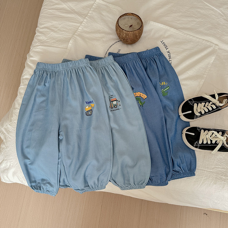 Cartoon Sports Pants Ice Silk Anti-mosquito Thin