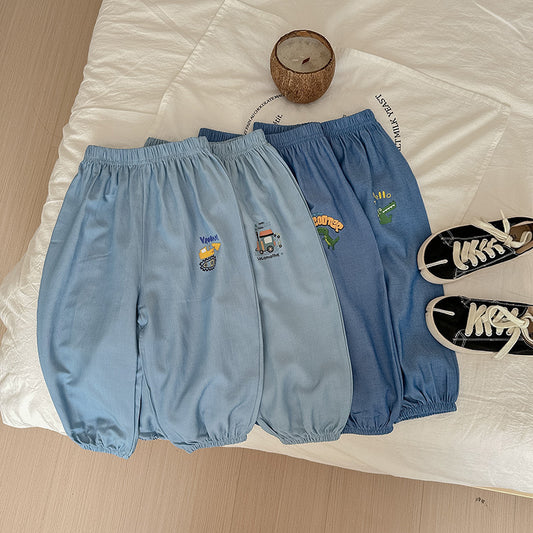 Cartoon Sports Pants Ice Silk Anti-mosquito Thin