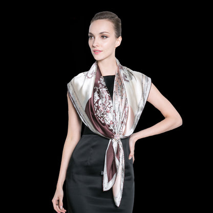 Fashion Simplicity Ladies Printed  Silk Scarf