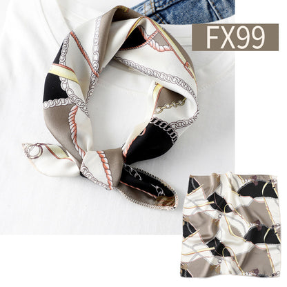 Small Square Scarf Women's Silk Scarf Decorative Scarf