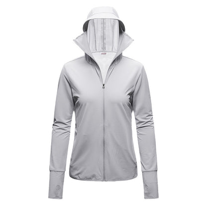 Sun Protection Clothing Women's Long Sleeve UV Protection Breathable Thin Ice Silk
