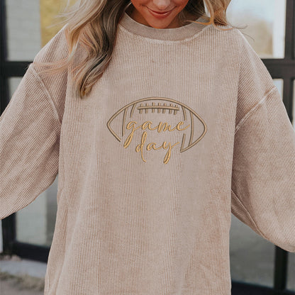 GridIron Luxe Ribbed Sweatshirt