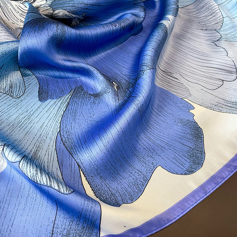Fashion Silk Scarf Women's Printed Shawl Sunscreen Scarf