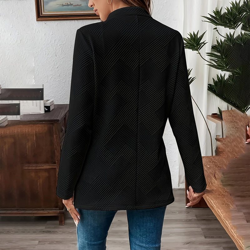 TexturaLuxe Notched Blazer