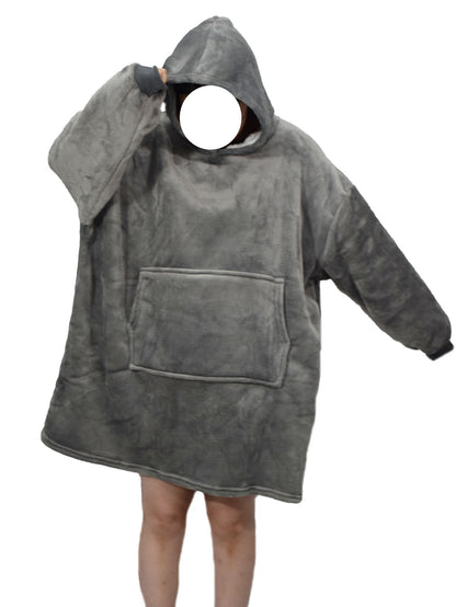 SnugHaven Fleece Nightgown Hoodie