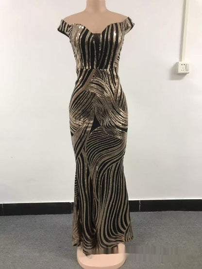 Luna Sheer Off-Shoulder Dress