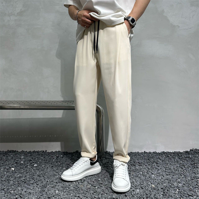 Fashion Summer Ice Silk Casual Pants Men