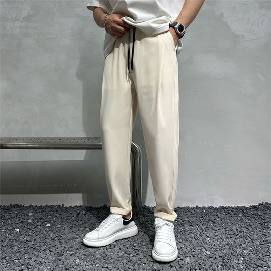 Fashion Summer Ice Silk Casual Pants Men