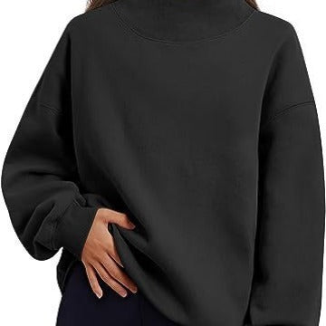 CozyCharm Fleece Turtleneck Sweater