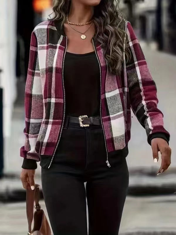 MetroPlaid Varsity Luxe Jacket