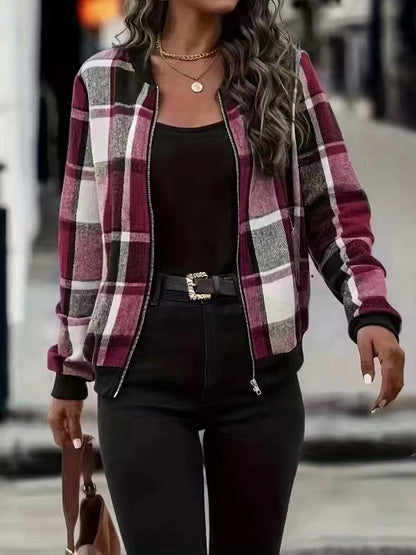 MetroPlaid Varsity Luxe Jacket