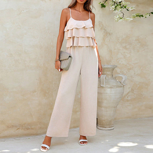 Lunaria Ruffle Strap Jumpsuit