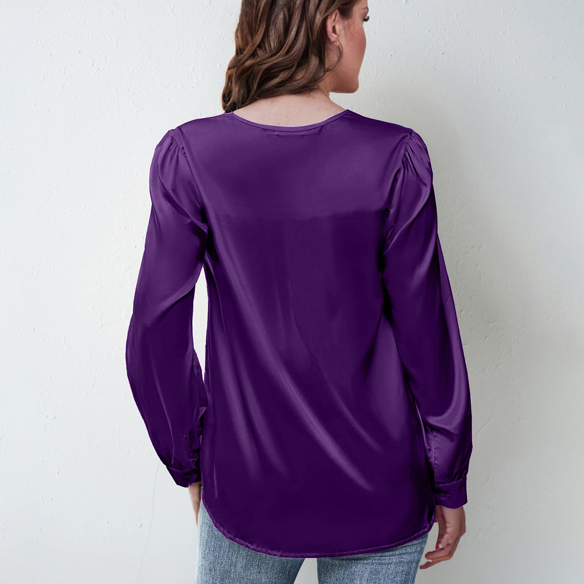 LustraFlow Satin Blouse