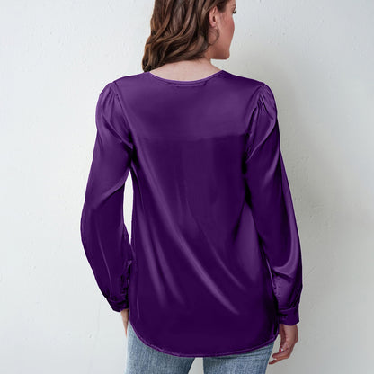 LustraFlow Satin Blouse