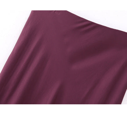 Autumn New Tie-dyed Silk Satin Dress